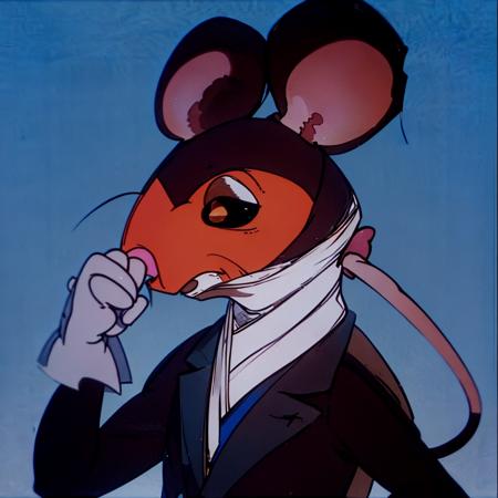 00594-2573347681-(Anthropomorphic Mouse_1.5), Long mouth,He had bandages around his head,1ears,looking to the side,.png